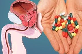 Medikamente zur Behandlung von Prostatitis.